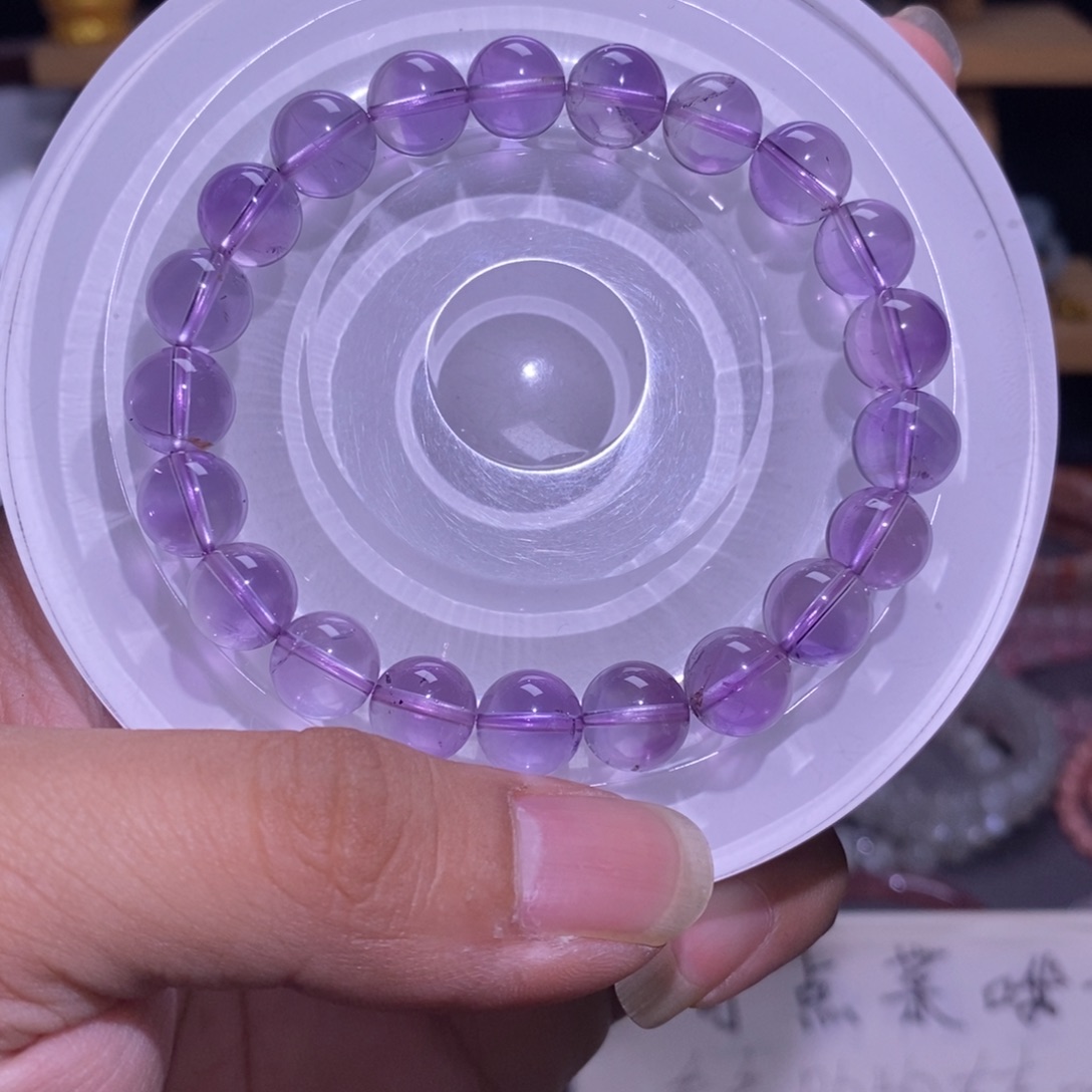 水晶未镶嵌手串23 玻利维亚紫水晶 9+