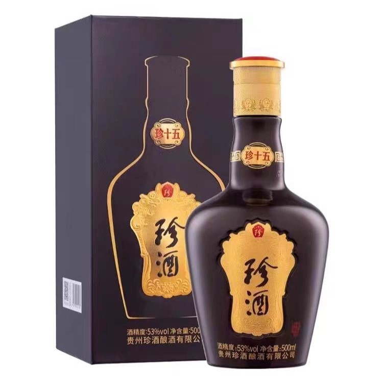 珍酒珍十五500ml酱香型白酒 原盖原码1瓶53%Vol500ml