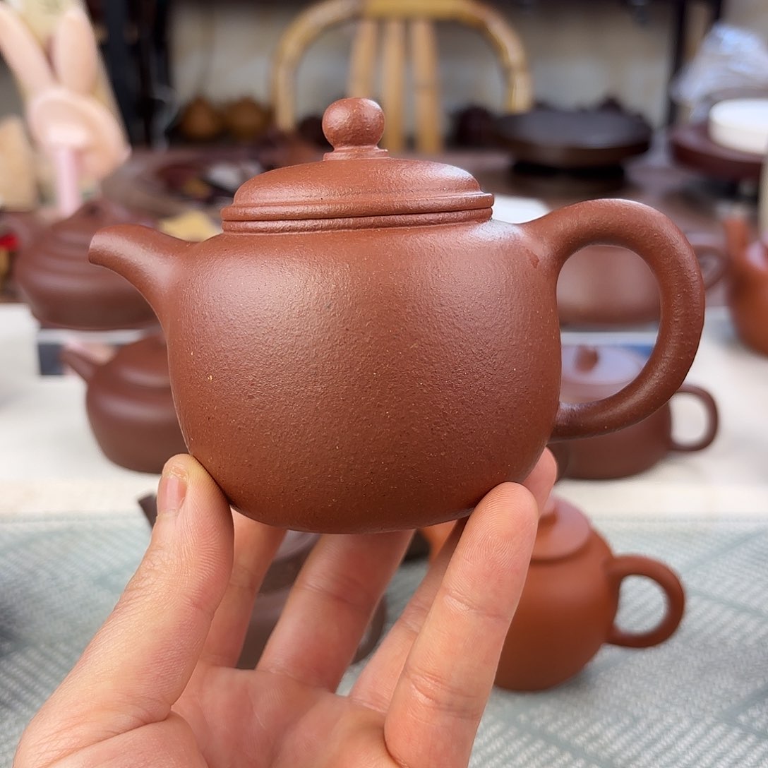 紫砂茶壶残*瑕疵 匏尊 紫泥 半手工