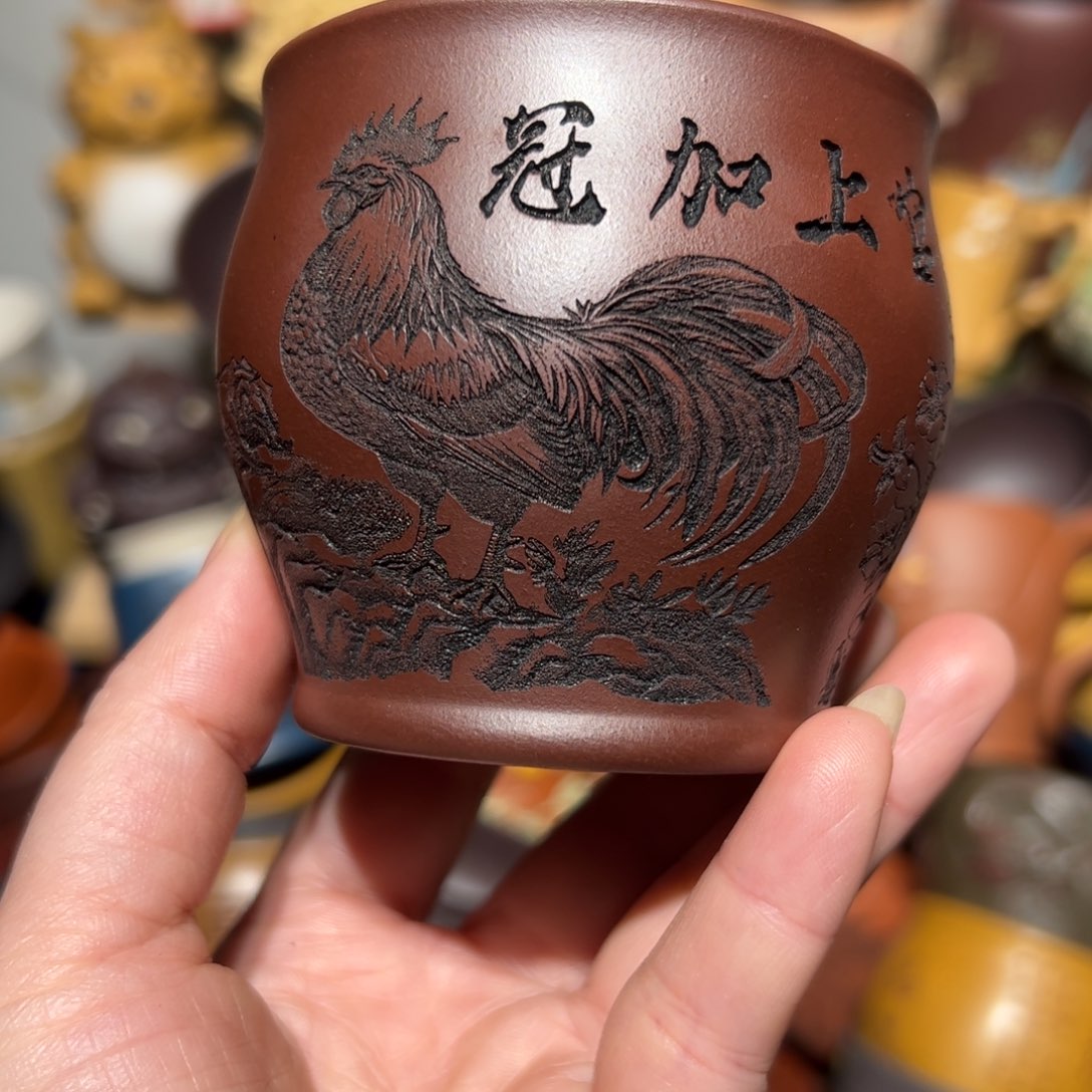 紫砂茶杯宜兴紫砂主人杯