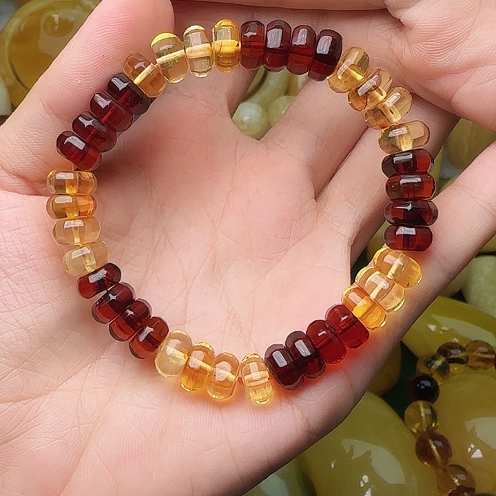 琥珀未镶嵌手链手串