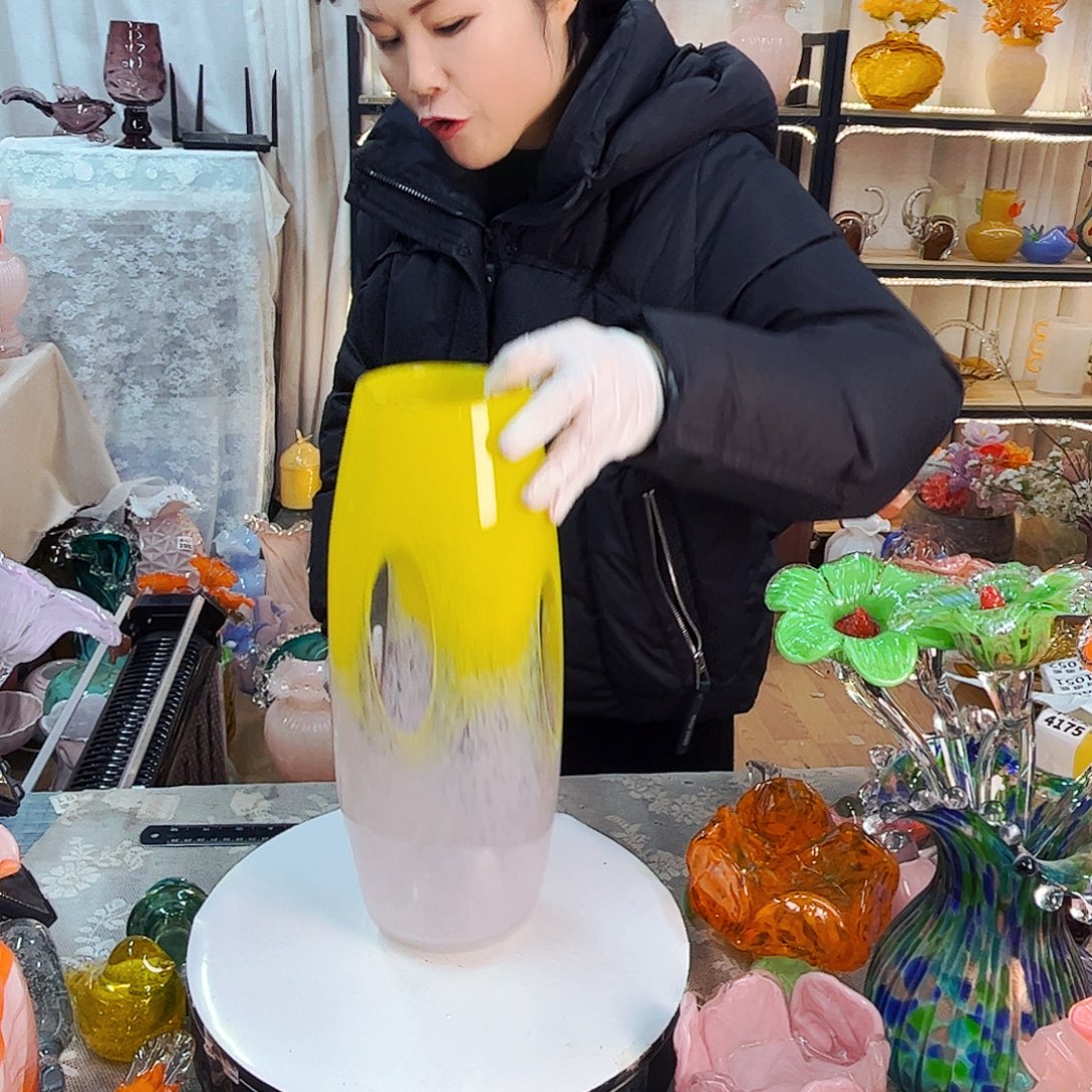 花瓶家悦美居琉璃摆件
