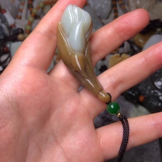 微***雨和田玉未镶嵌把件总价116