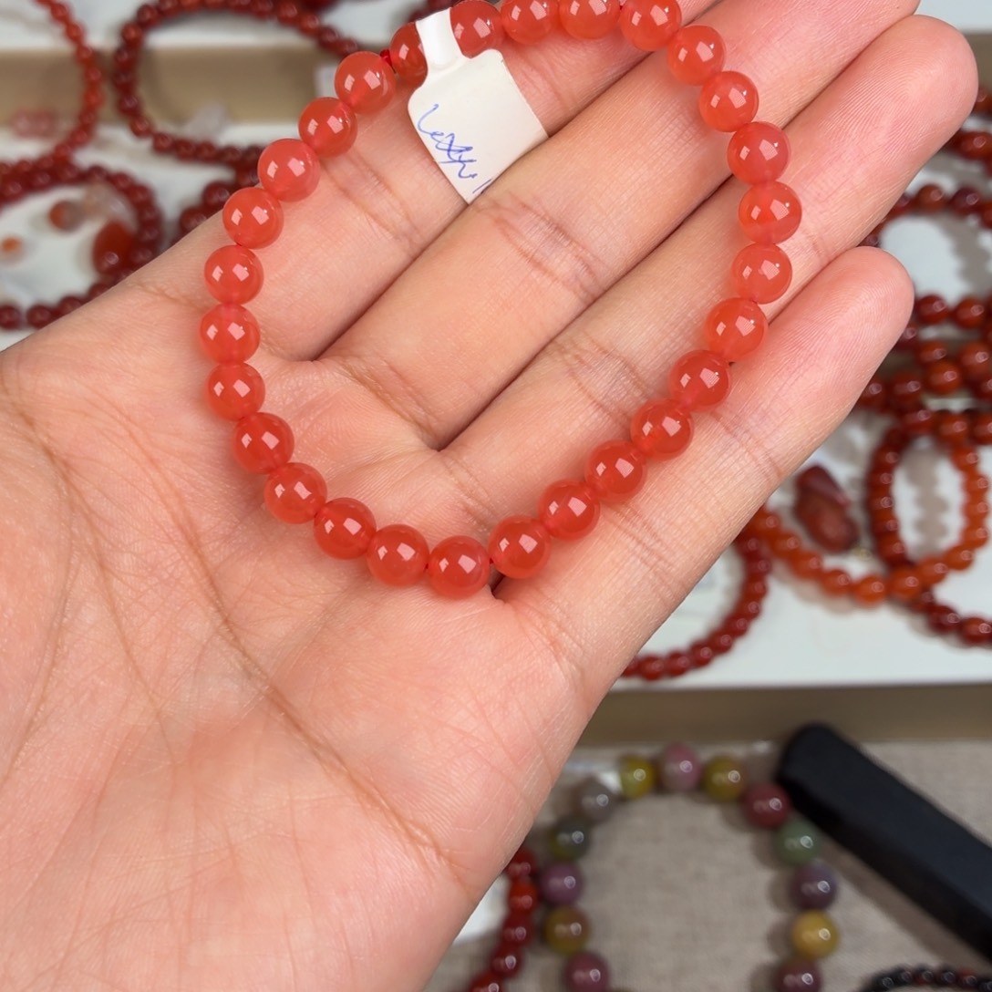 南红玛瑙未镶嵌手链保山冰红全品单圈