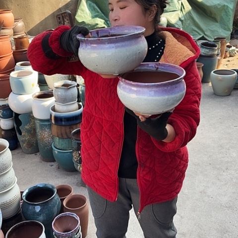 口20高12瑕疵盆子。