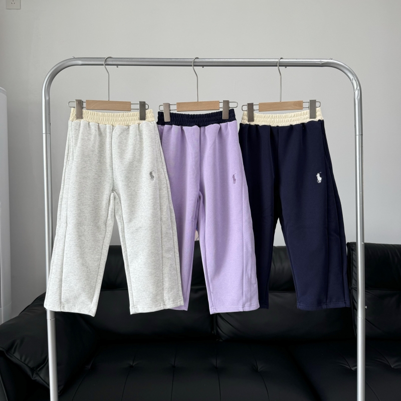 0716-2秋季新款中大童拼接运动休闲男女童弯刀裤卫裤