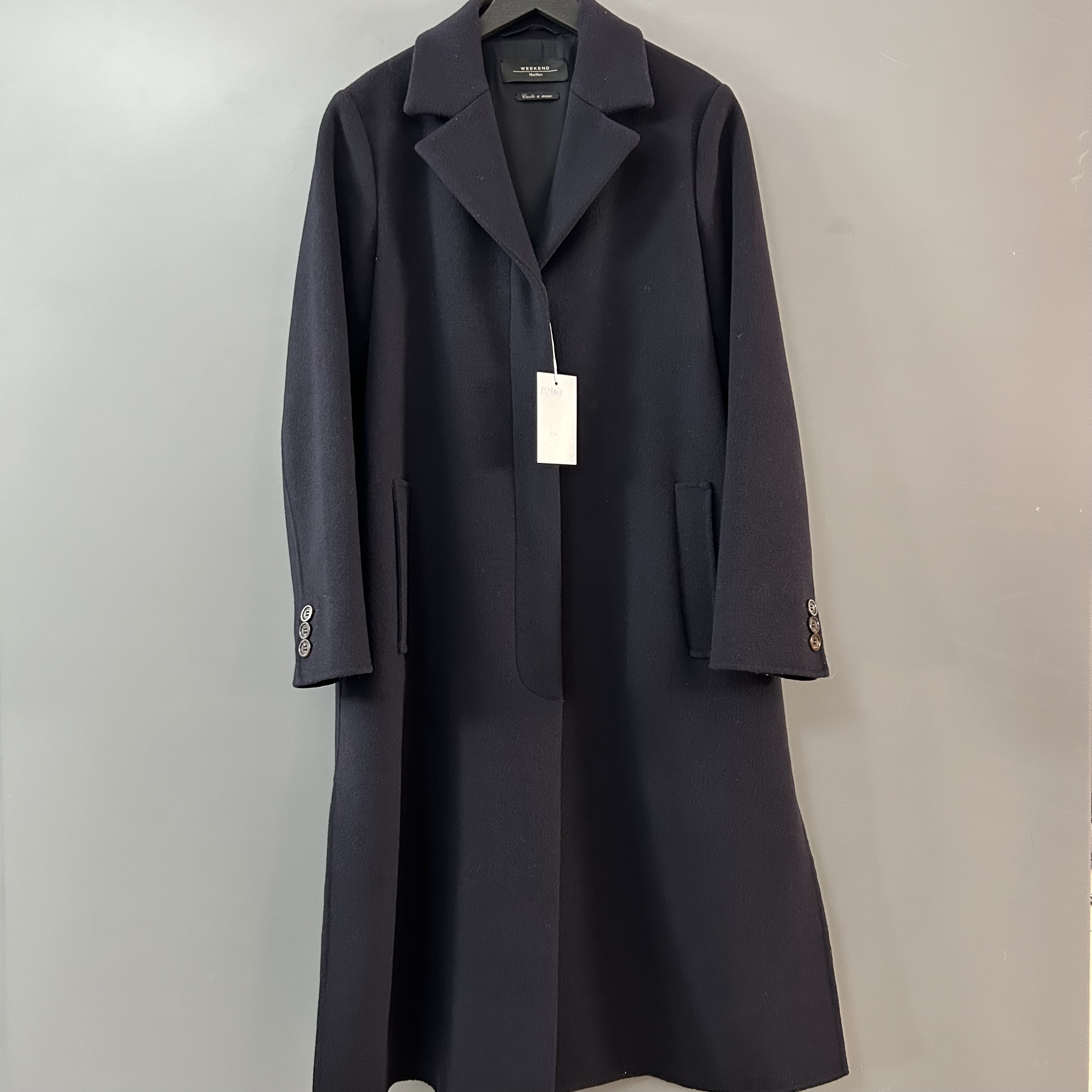 95新 MaxMara 藏青色大衣外套
