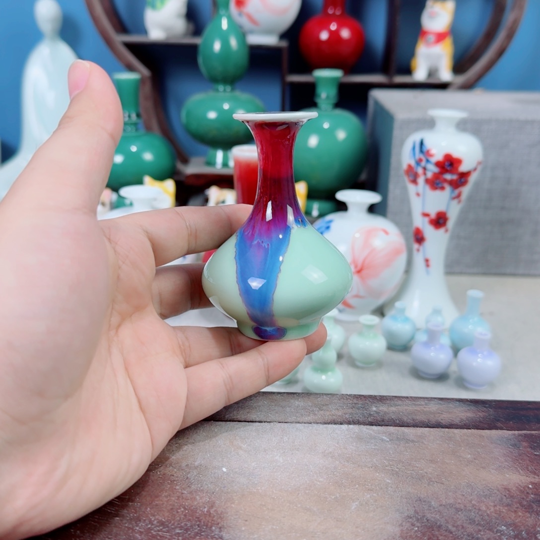 陶瓷手工小花器摆件