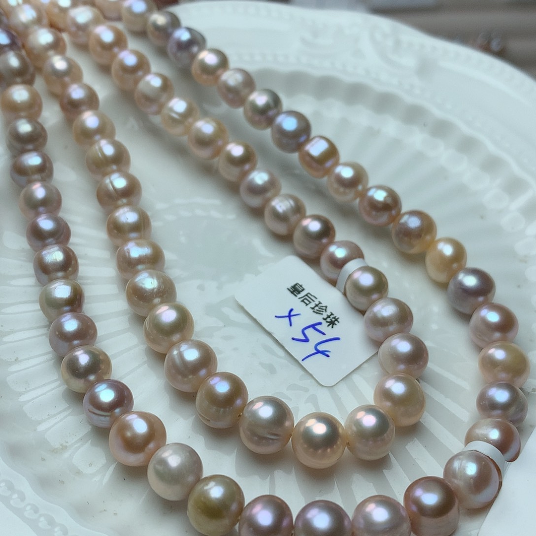 淡水珍珠天然珍珠8-9未镶嵌t16项链