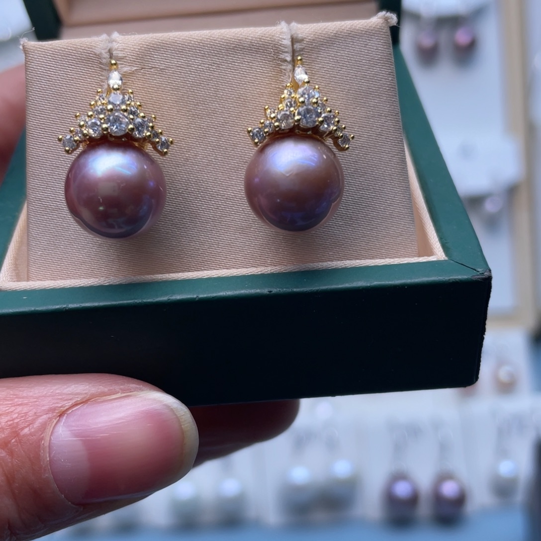 未镶嵌淡水珍珠耳饰