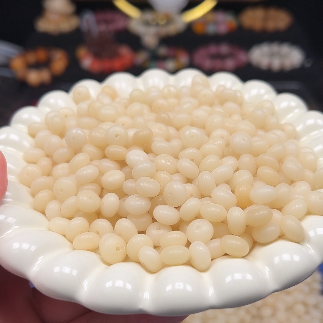 手串菩提根/象牙果微瑕卡9奶黄算盘500颗