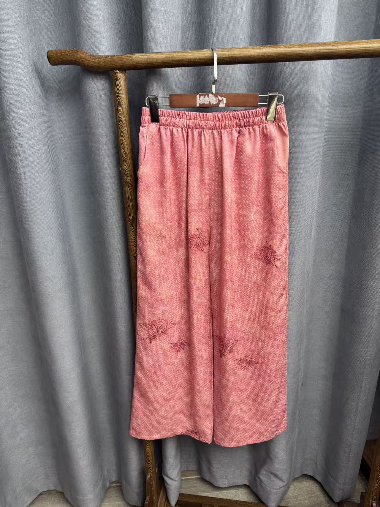 2025秋季新款时尚百搭桑蚕丝裤子女R045