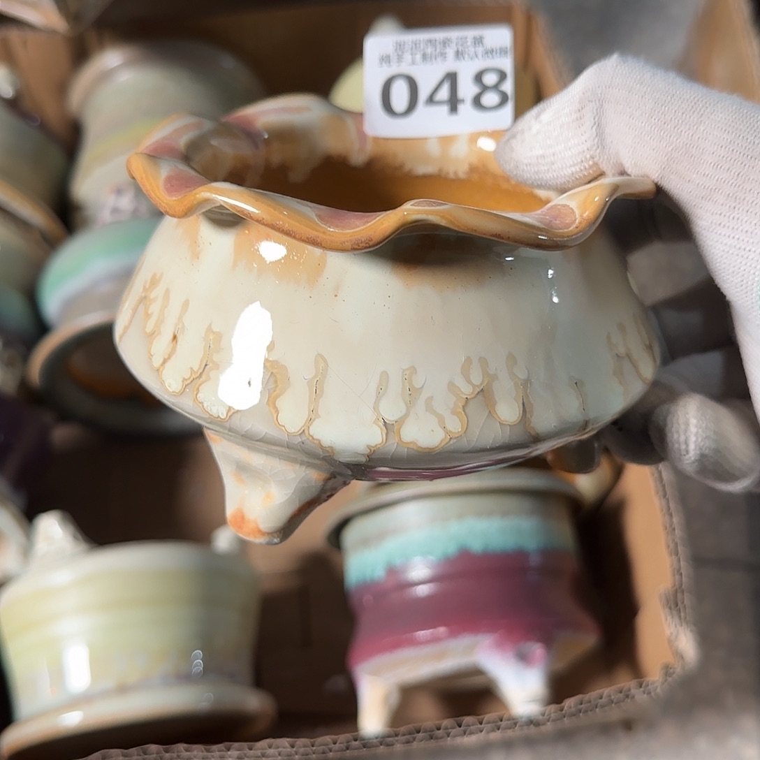 瓷片景德镇手工花盆