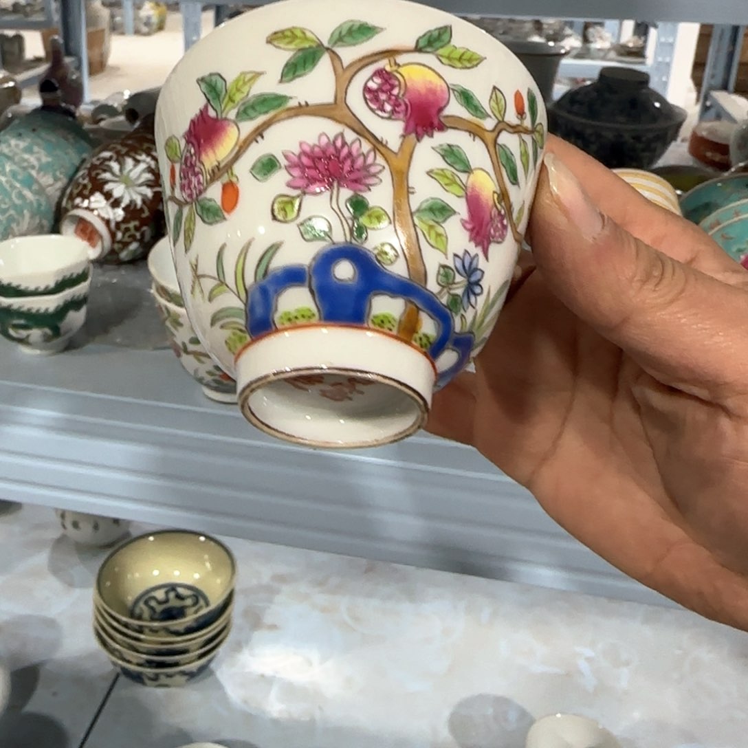 瓷片摆件手绘瓷器全部处理