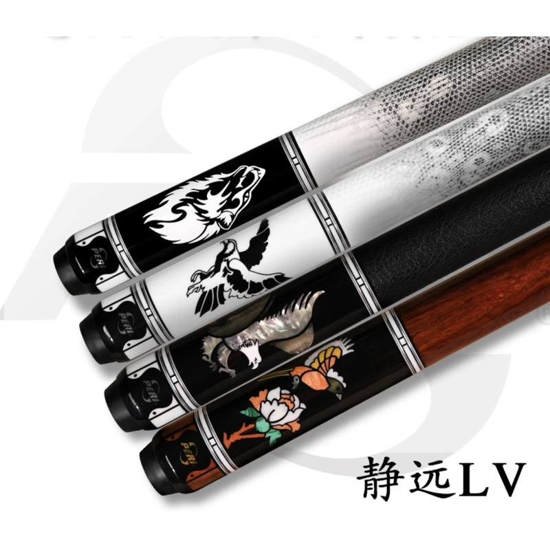 皮尔力静远LV系列大头杆中式八球杆斯诺克黑8九球球杆台球杆