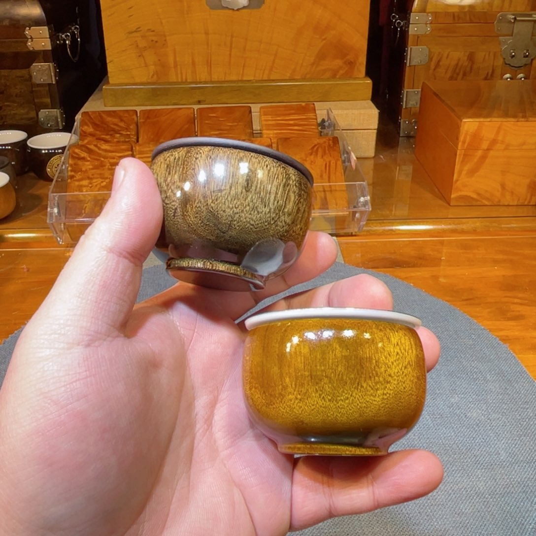 金丝楠金丝楠木小叶桢楠茶杯