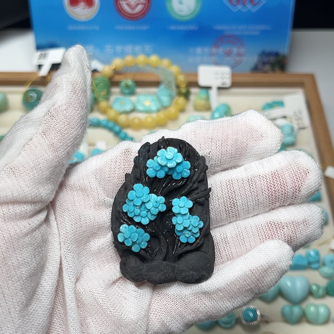 绿松石未镶嵌珠宝半成品