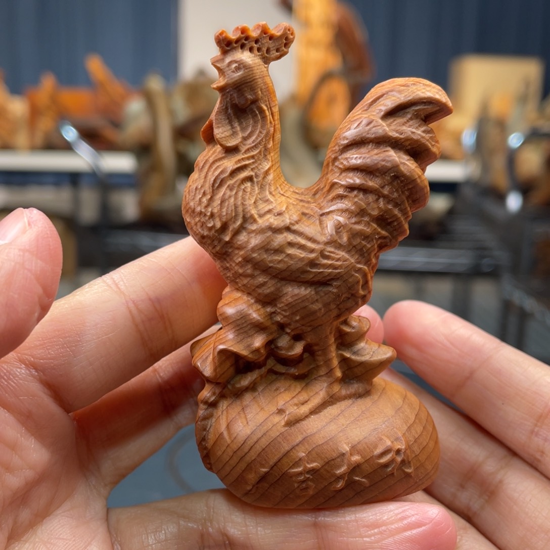 柏木（崖柏）手把件公鸡