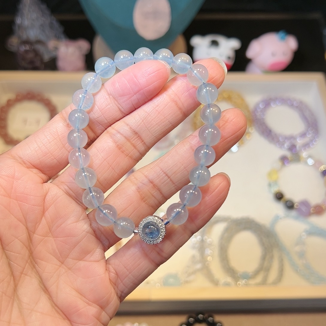 水晶手链未镶嵌蓝