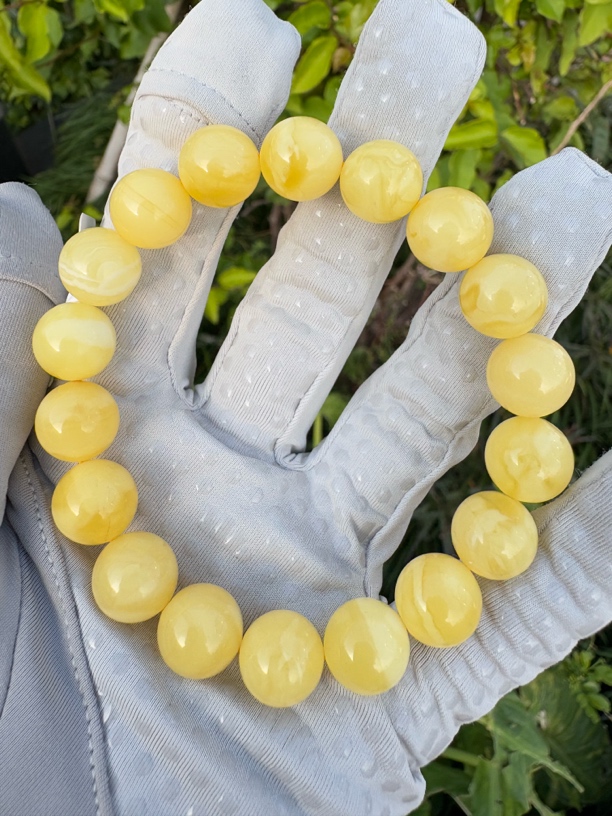 假一赔十，天然琥珀蜜蜡手串，精致百搭显气质，11+，编号19 