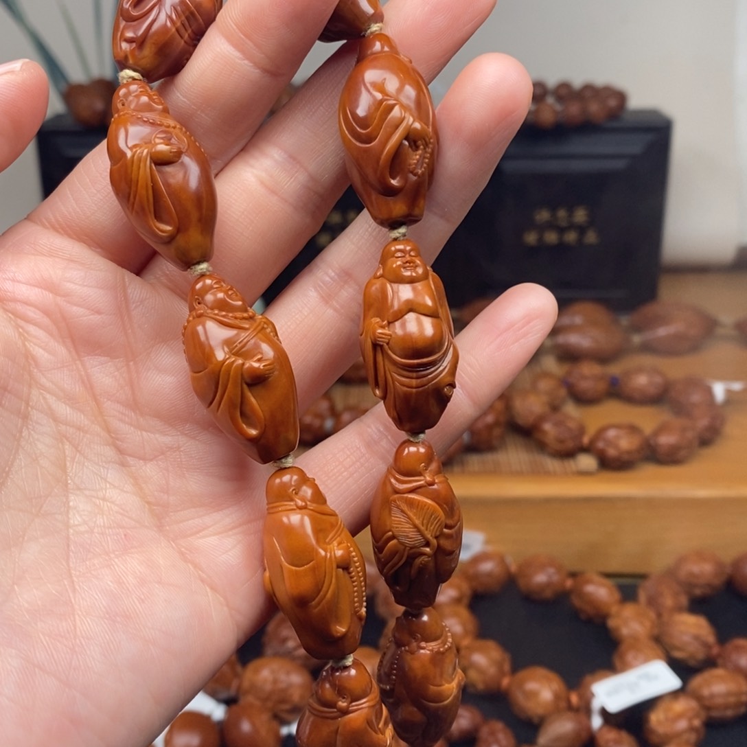 手串橄榄核一青老师静思弥勒