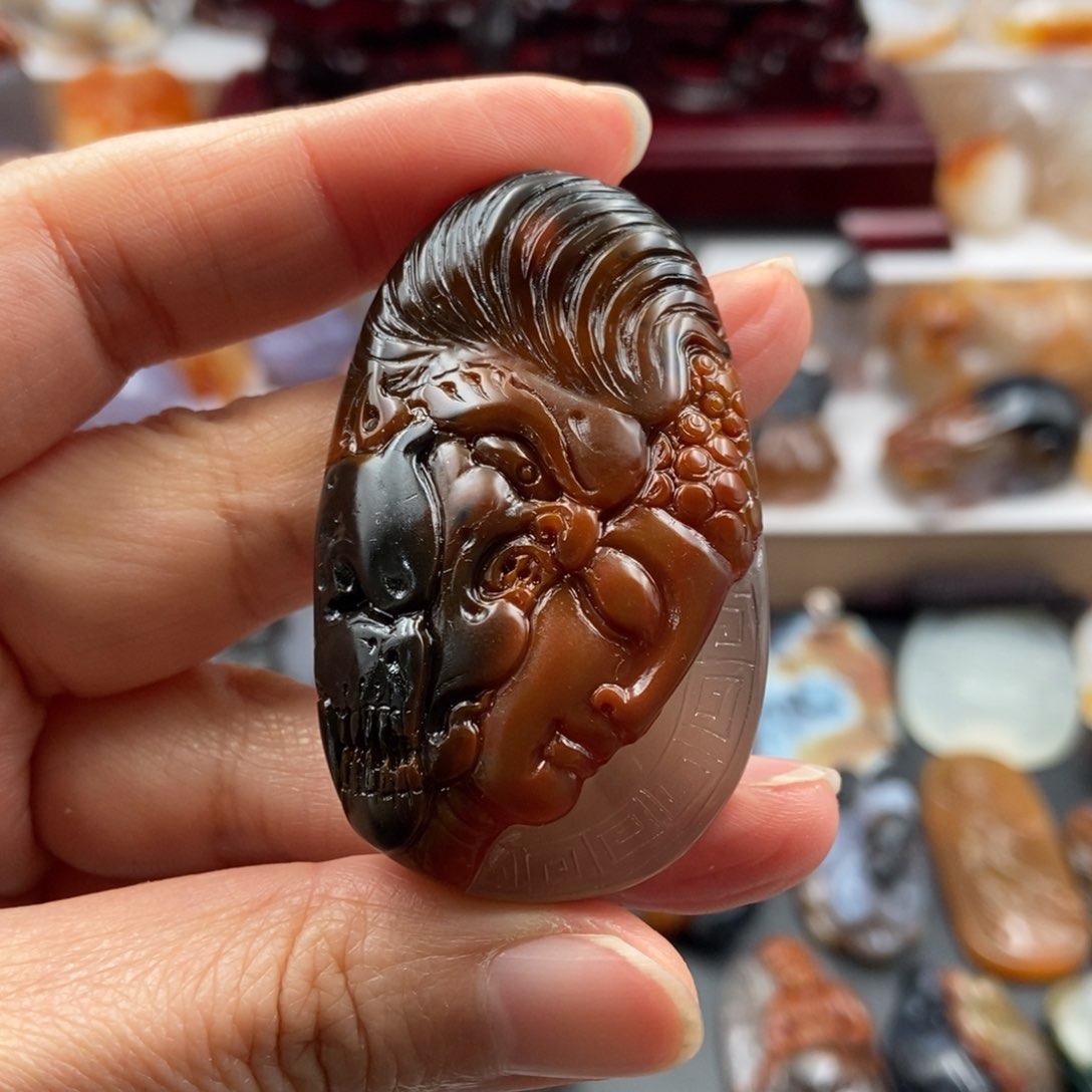 玛瑙/玉髓未镶嵌项链挂件