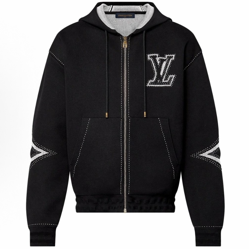 未使用 LouisVuitton/路易威登  提花logo连帽外套 XL码 BB11524