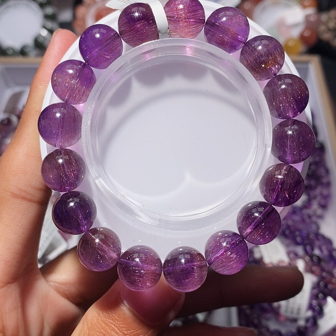 水晶未镶嵌手链紫超