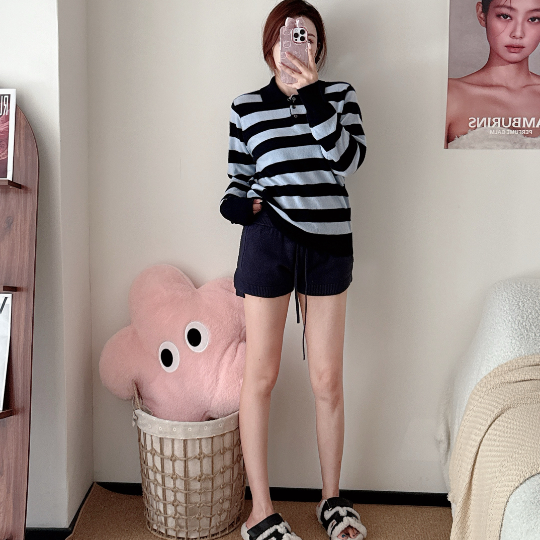 ZLB—设计款山羊绒拼色polo