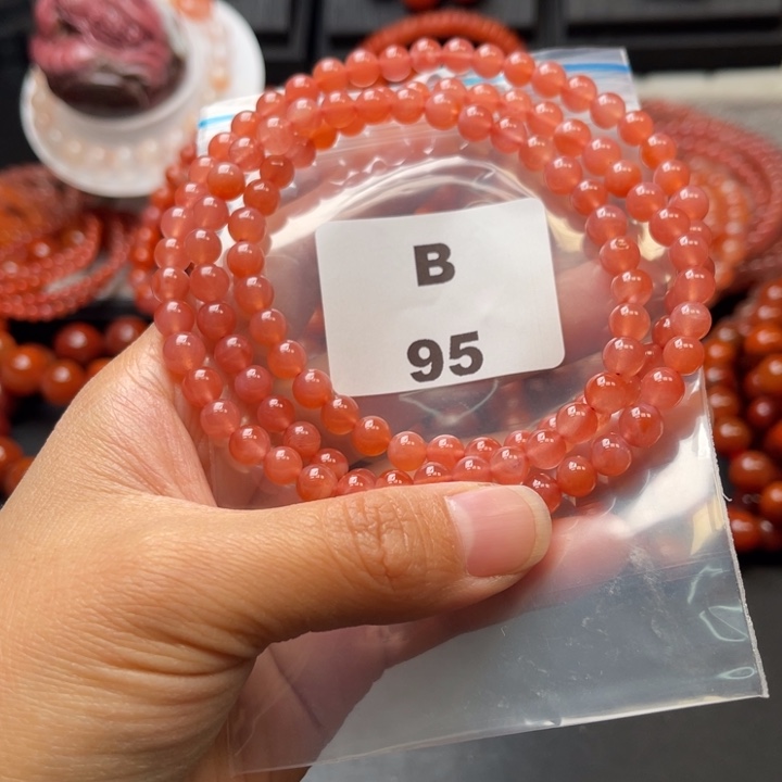 南红玛瑙未镶嵌多样性发货默认微瑕称重6mm