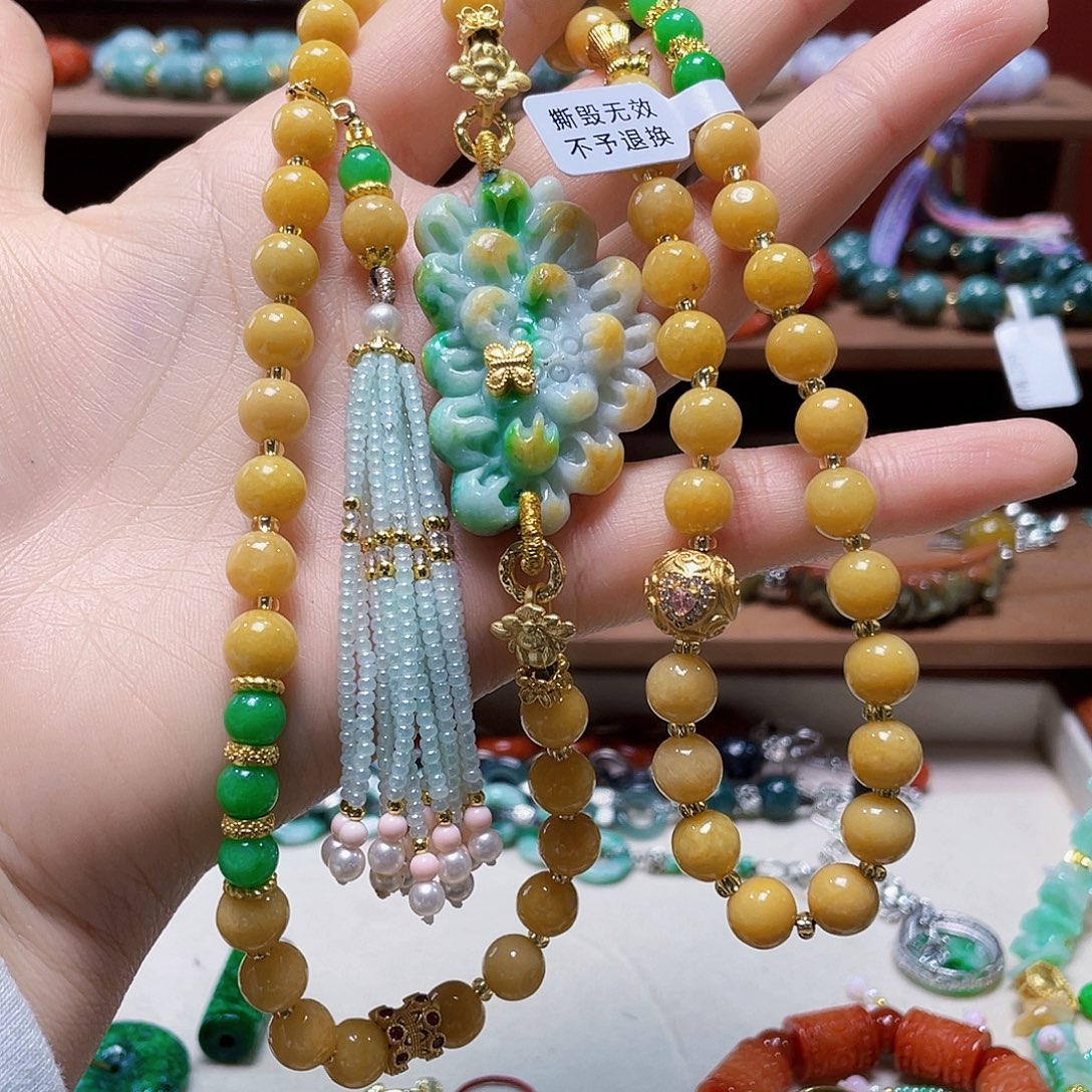 酿***酒翡翠未镶嵌手链饰品