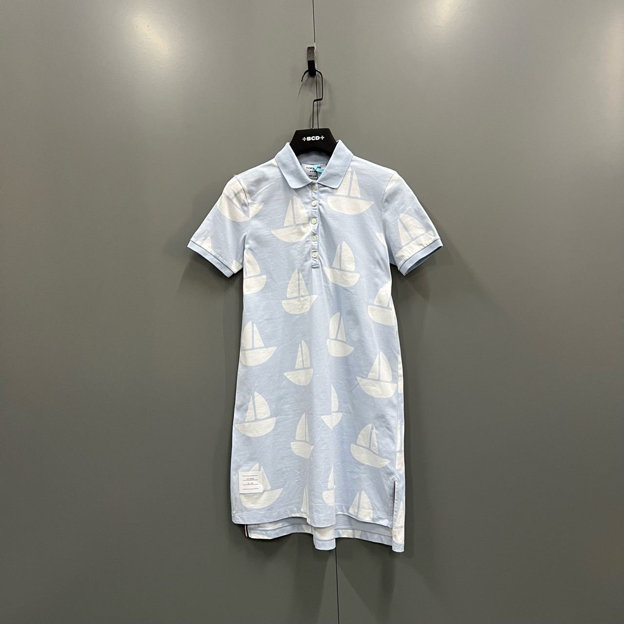 （bb）115 Thom Browne 蓝白帆船满印短袖连衣裙 40码/98新/207365