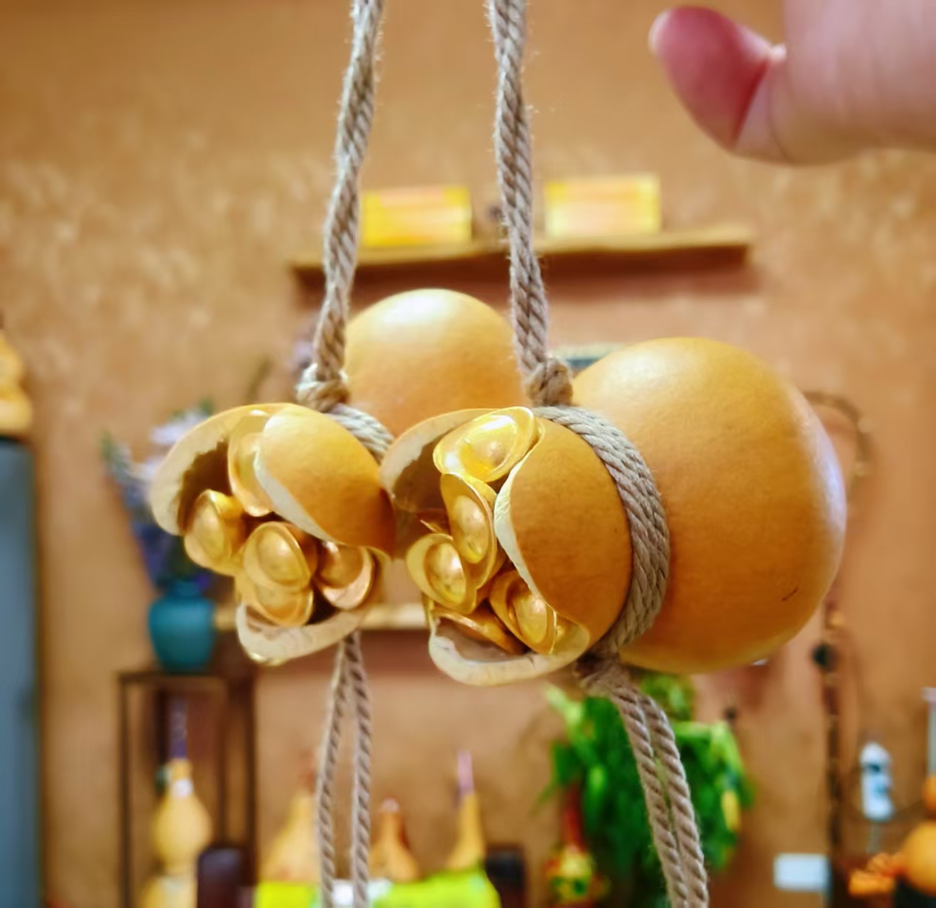 丹茗直发——钱袋子葫芦  家居挂件 挂饰