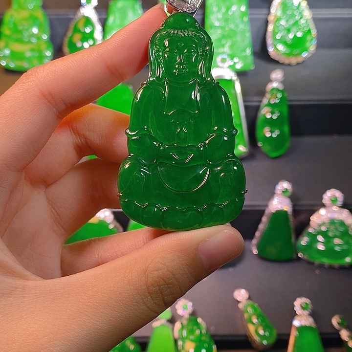 翡翠银S925镶嵌颈饰uu