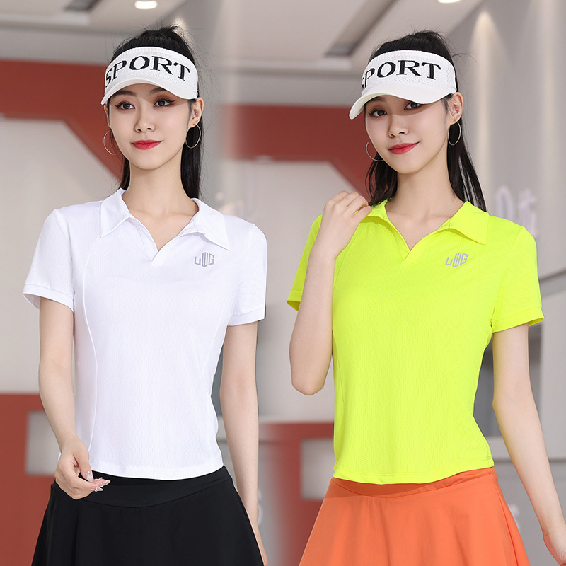 CoConut24新款POLO衫女士高尔夫透气短袖t恤速干运动服户外休闲