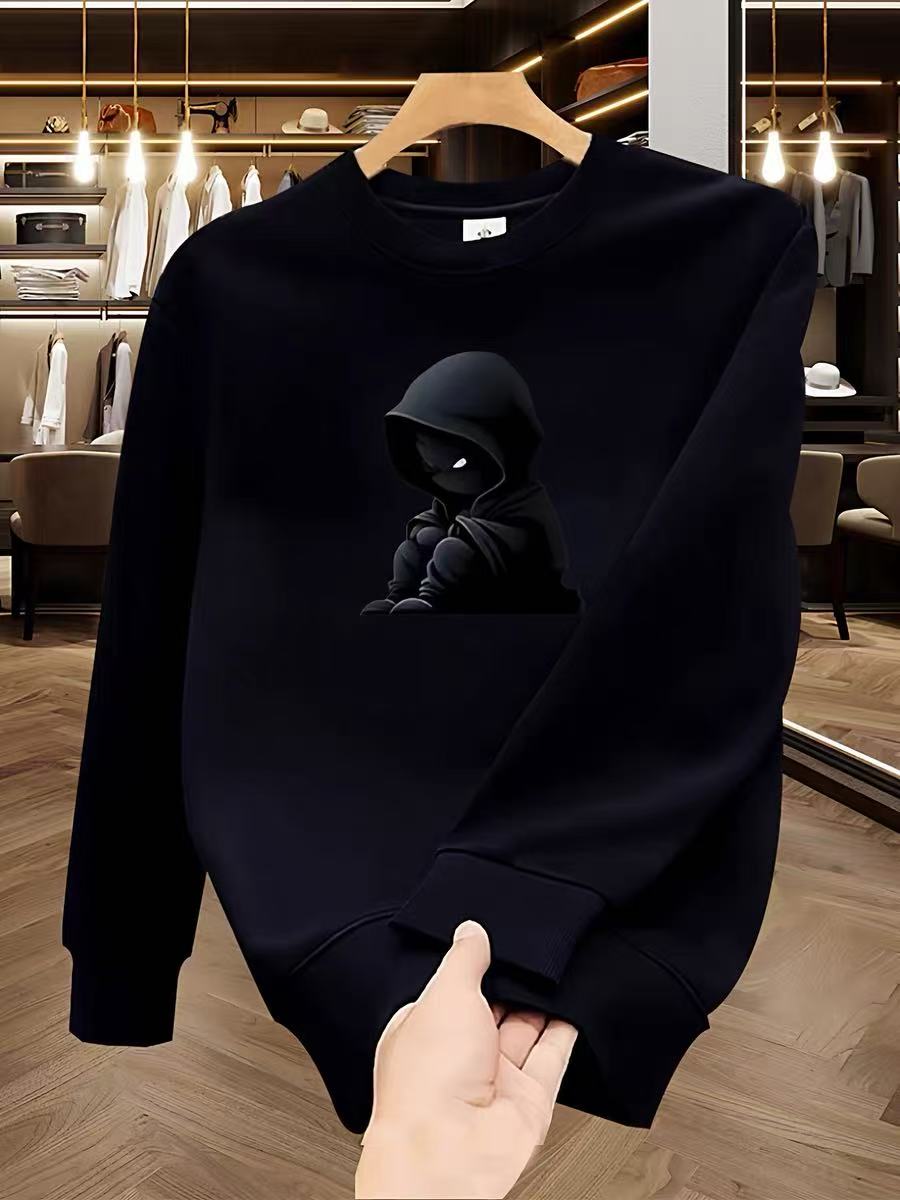 （粉丝福利）男士t恤长袖衣服男2025新款秋冬季圆领薄款长袖卫衣