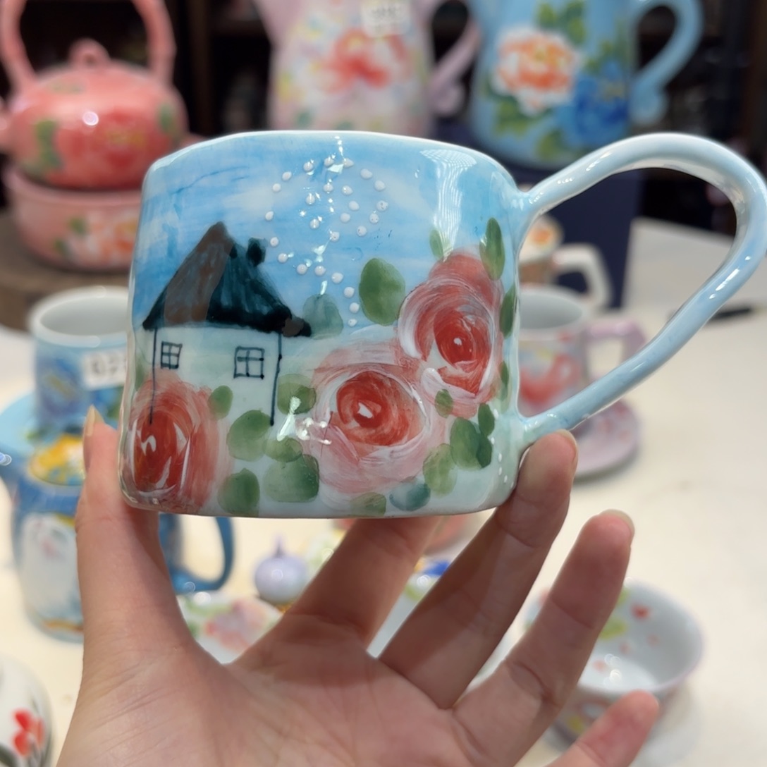 景德镇手绘高温釉下彩陶瓷茶具