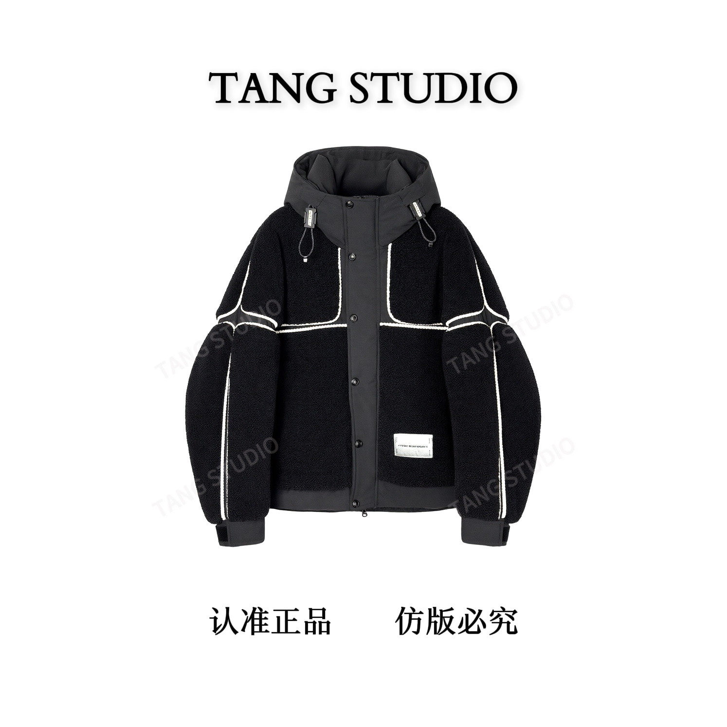 MUMU个性羽绒服冬季加厚保暖2025新款休闲宽松连帽摇粒绒派克外套