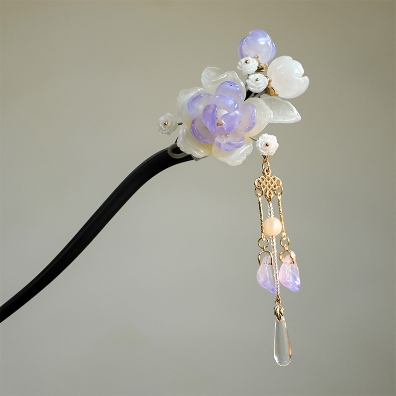 池映黑檀木簪古风发簪汉服头饰古装发配饰