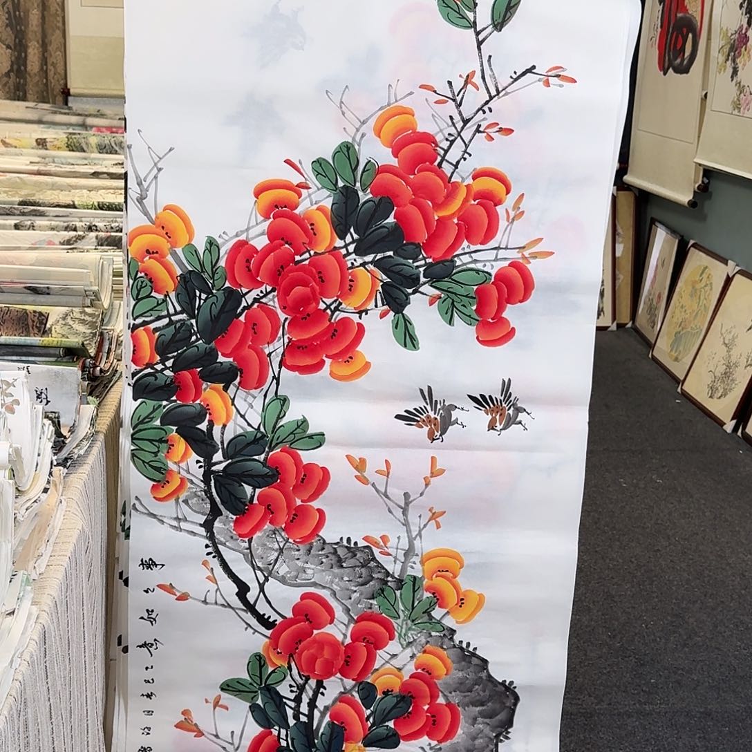 纯手绘国画作品好看四尺