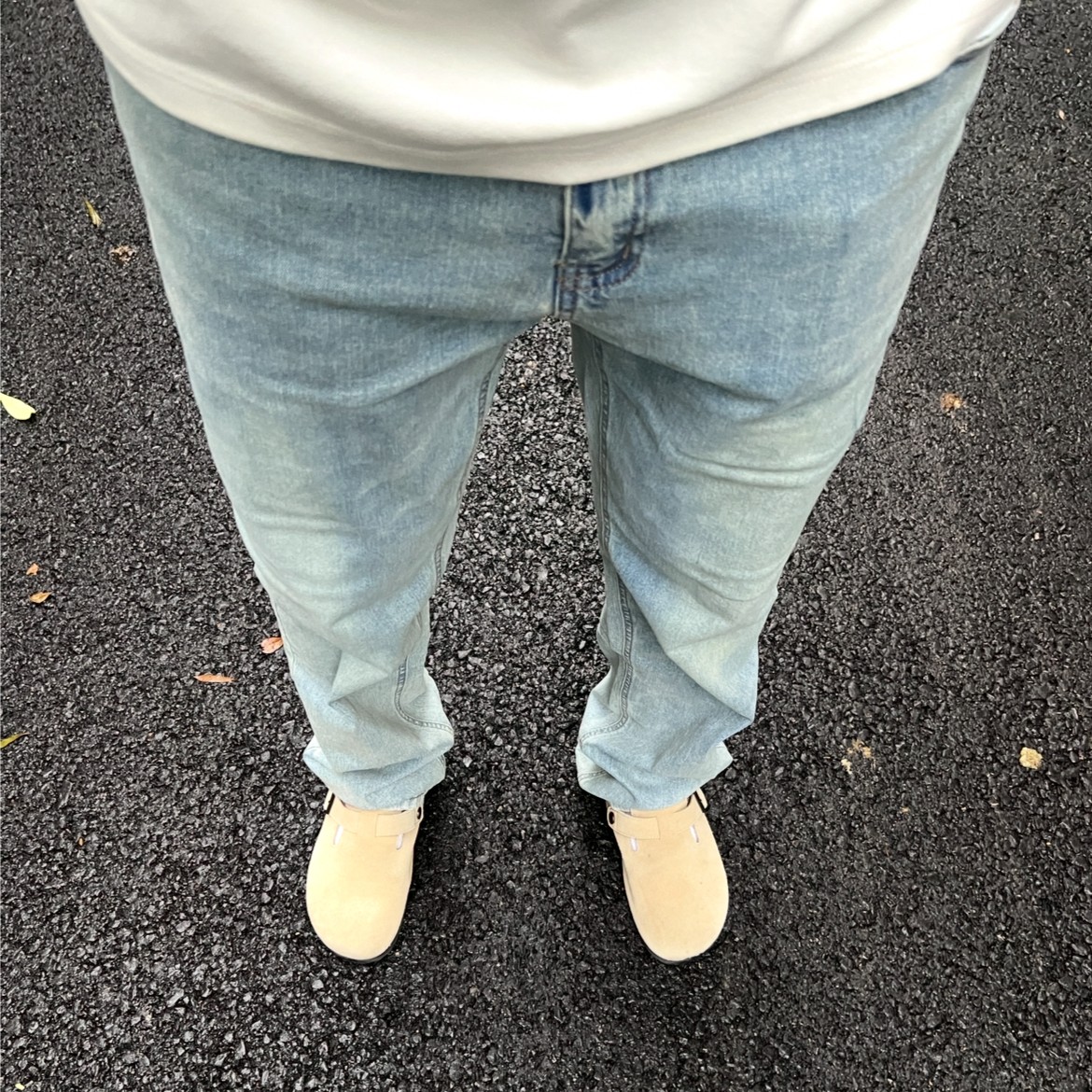 【直筒修身】水洗弹力休闲牛仔裤百搭cleanfit简约复古风