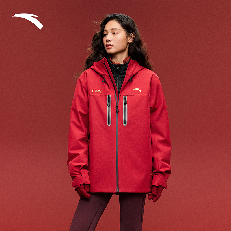 安踏CHN系列丨新年款羽绒三合一冲锋衣男女防水运动服外套两件套