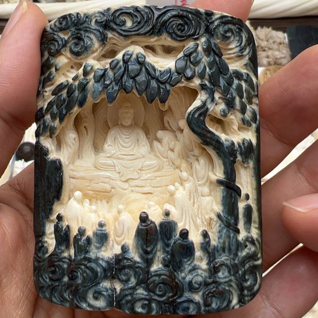 白玉菩提吊坠6**0猛犸