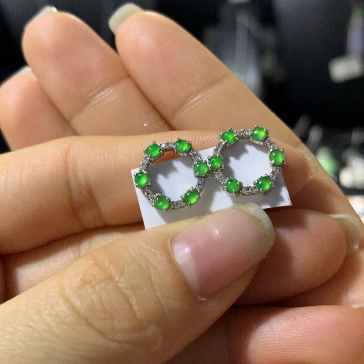 翡翠银S925镶嵌戒指