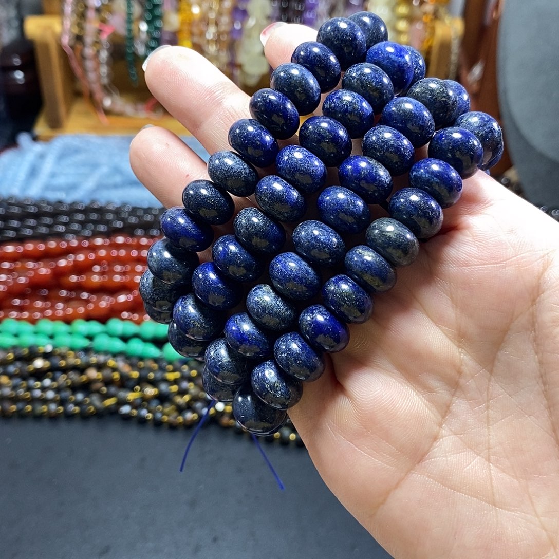 玛瑙/玉髓未镶嵌珠宝半成品青金手串卡12m一串