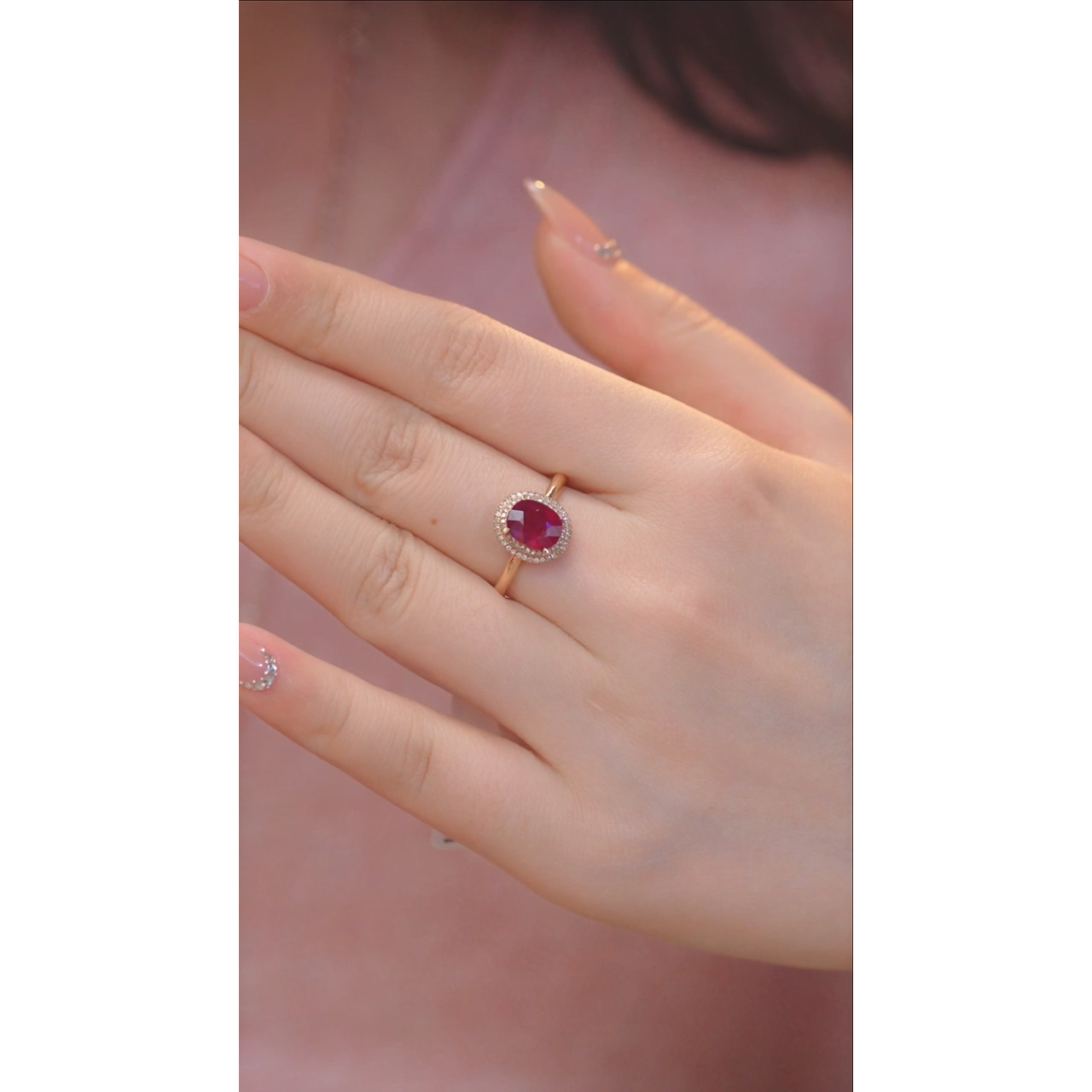 碧玺戒指18K金镶嵌多样性发 （2ct）@@U0593