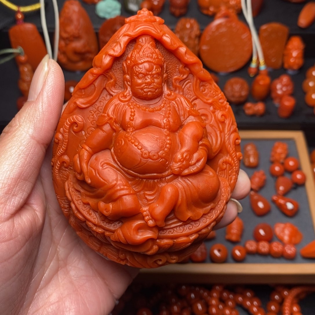 南红玛瑙吊件未镶嵌高*怼