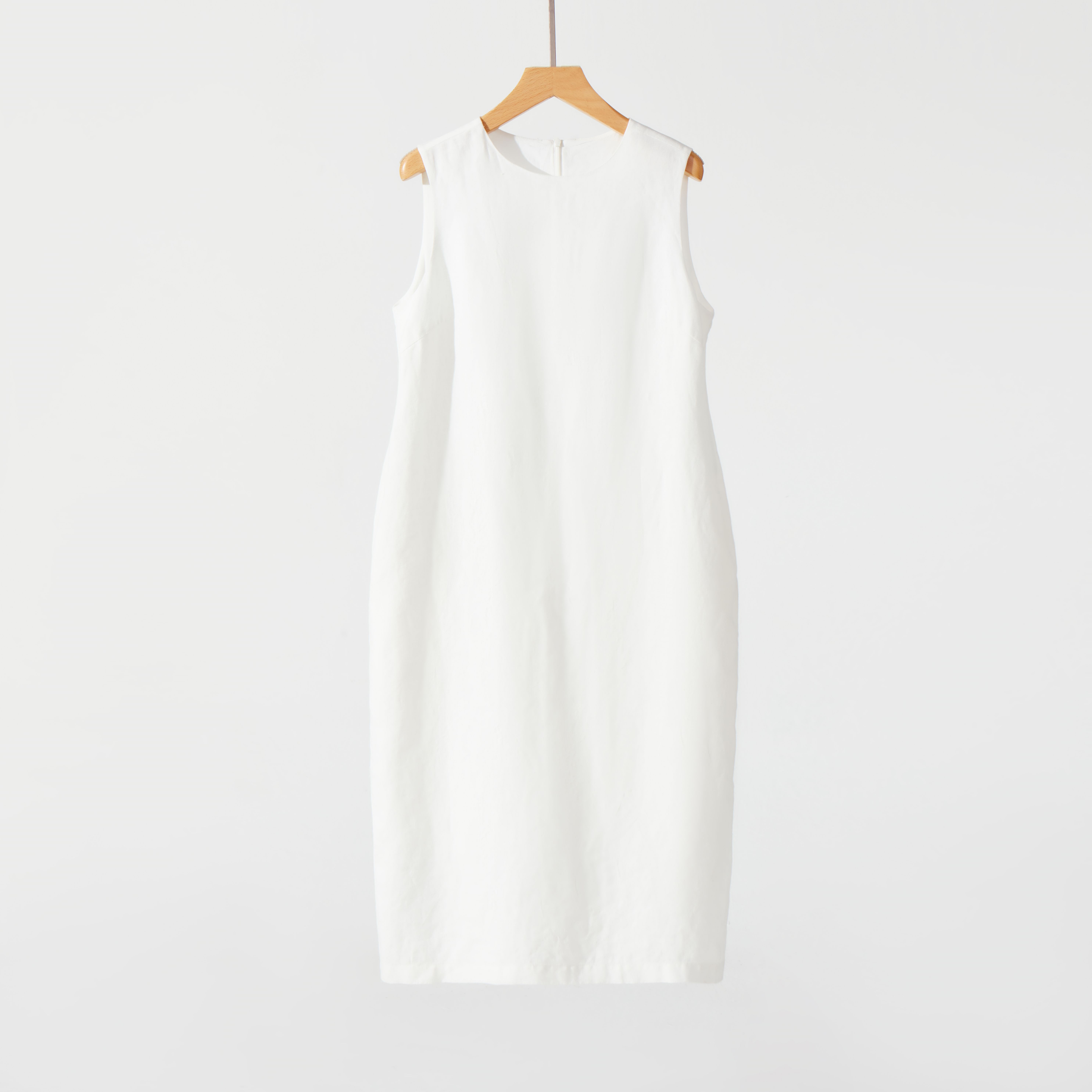 夏季100%亚麻＋100%苎麻百搭时尚休闲清凉无袖宽松显瘦中长裙0068