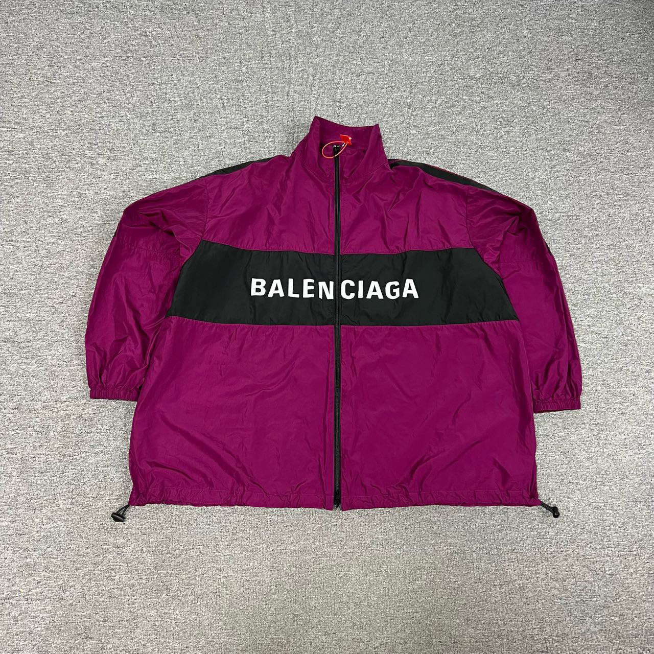 95新 Balenciaga/巴黎世家 字母印花 拼色校服外套 32码