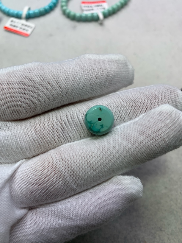 天然原矿绿松石小墩子